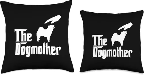 Vista 3 de Chow Chow Dog Mom The DogMother Funny Dogs Lovers Throw Pillow