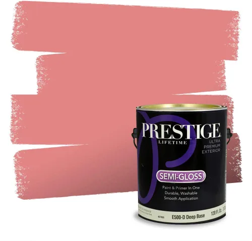 Vista 179 de Prestige Paints Pintura exterior e imprimación en uno, 1 galón, plano, coincidencia comparable de Valspar* Amber Rose*