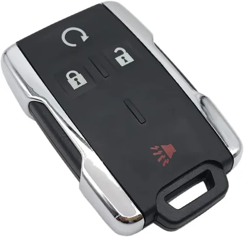 Vista 2 de 2 fundas de repuesto para llavero de entrada sin llave para Chevrolet Chevy Silverado Colorado/GMC Sierra Canyon 2014 2015 2016 2017 (plateado)