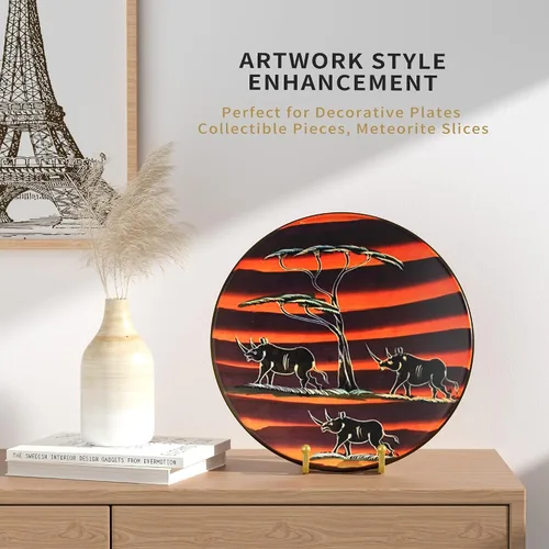 Vista 4 de IPAME Soportes cuadrados de metal para exhibir, soporte de 4.5 pulgadas + caballete para portarretratos para libros, placa decorativa, placa, foto