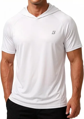 Vista 16 de Roadbox Sudadera con capucha de manga corta para hombre, ligera, de secado rápido, con protección solar Quick Dry, Breathable, Moisture Wicking, Sun