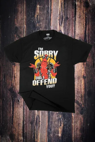 Vista 2 de Marvel Deadpool Sorry Did I Offend Graphic Camiseta para adultos