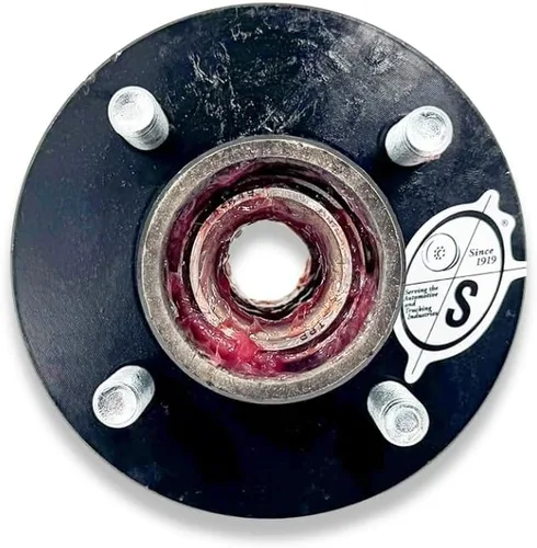 Vista 2 de SOUTHWEST WHEEL Husillo de eje de remolque de 2,000 libras previamente engrasado con cubo circular de pernos de 4-4 pulgadas