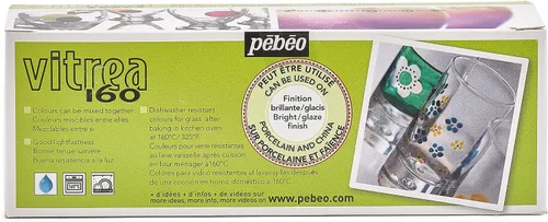 Vista 52 de Pebeo Vitrea 160 - Botella de diluyente para pintura de vidrio (45 ml)