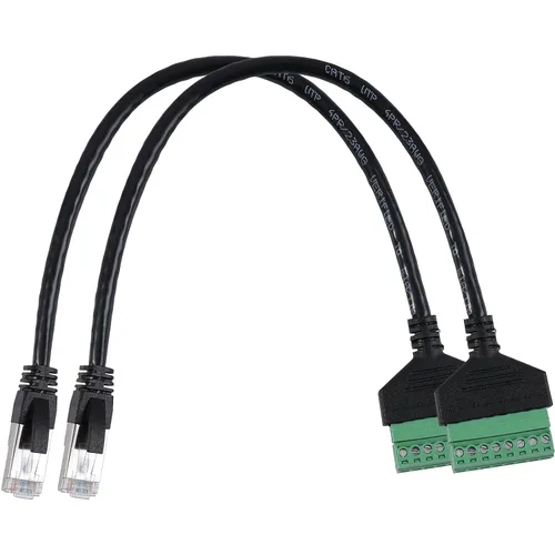 Vista 10 de Adaptador de bloque de terminales de tornillo RJ45 hembra a 8 pines para Cat7 Cat6 Cat5 Extensor Ethernet CCTV UTP Digital DVR Internet, RJ45 8P8C