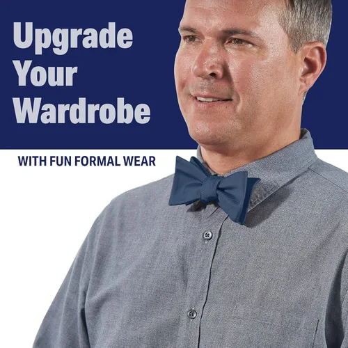 Vista 19 de John William - Pajaritas para hombre, 100% seda, para esmoquin y boda