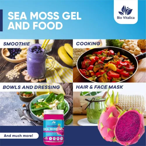 Vista 3 de BioVitalica - Gel de musgo marino irlandés crudo orgánico – Calidad premium – Dr. Sebi, superalimento vegano para células – Gel de masa marina 100%
