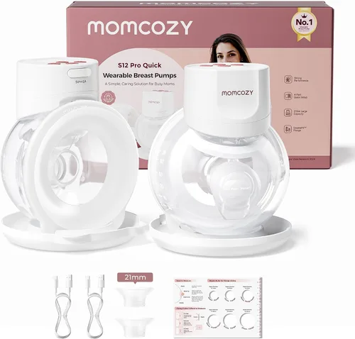 Vista 12 de Momcozy S12 Pro - Extractor de leche eléctrico portátil manos libres, 0.945