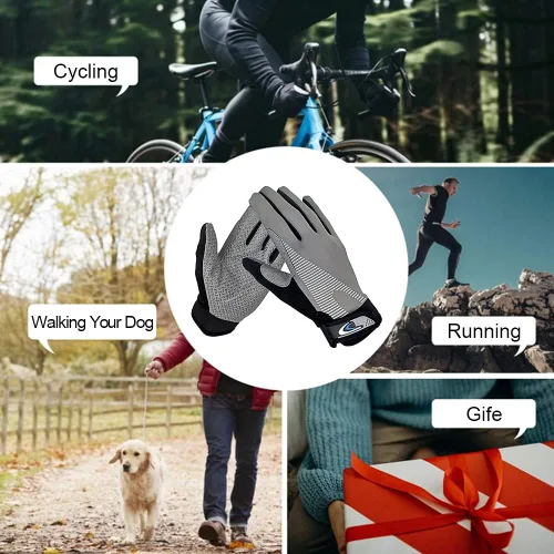 Vista 6 de FUDOSAN Guantes de ciclismo para pantalla táctil, guantes de entrenamiento para gimnasio, transpirables, antideslizantes, guantes de fitness