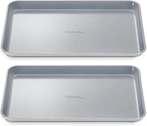 Vista 54 de Caraway Bandeja pequeña de cerámica antiadherente para hornear (9 x 13 pulgadas), no tóxica, sin PTFE ni PFOA, apta para horno, núcleo de acero Negro