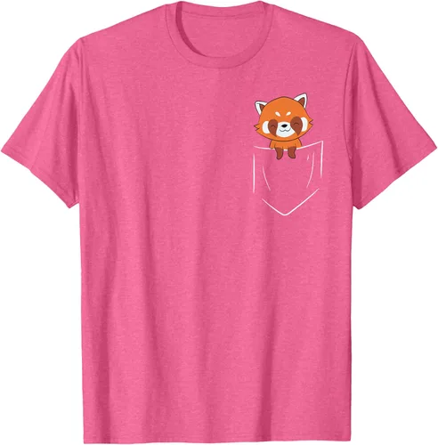 Vista 34 de Funny Red Panda In Pocket - Camiseta con bolsillo, Negro, S