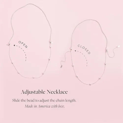 Vista 3 de Alex and ANI - Collar ajustable para mujer, colgante de luna, plata de ley, 15 a 18 pulgadas