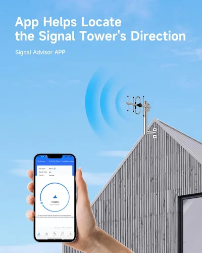 Vista 6 de Amplificador de señal de teléfono celular para Verizon y AT&T Hasta 4,500 pies cuadrados Mejora la señal 4G LTE 5G en la banda 12/13/17