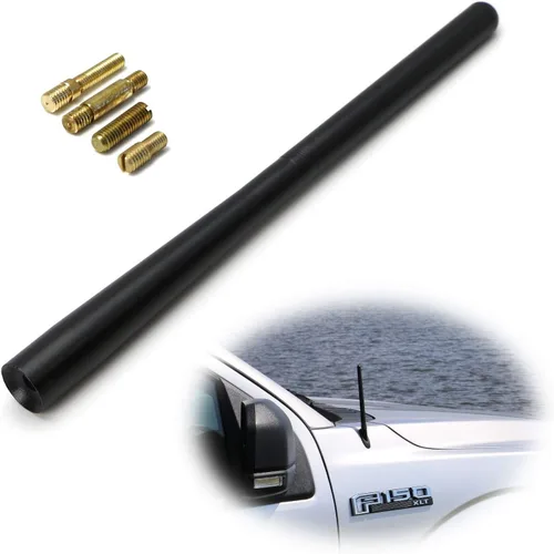 Vista 9 de iJDMTOY Juego de antena de radio corta de 7 pulgadas compatible con Ford Toyota Dodge/RAM, Nissan Trucks, acabado negro mate