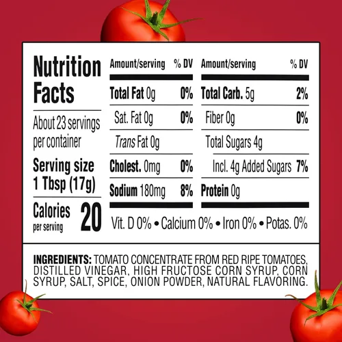 Vista 2 de Heinz Kétchup de tomate (botella de 14 oz/396.89 g)