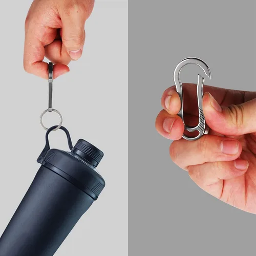 Vista 3 de YSK011 - Paquete de 2 mosquetones con clip para llaves, organizador de llaveros de coche resistente para hombres y mujeres