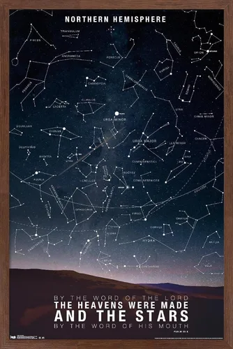 Vista 16 de Póster de pared de The Stars, 22.4 pulgadas de largo x 14.7 pulgadas de ancho, versión enmarcada de madera de granero
