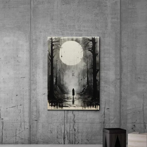 Vista 6 de Framed Canvas Wall Art, Moon Phases Canvas Prints, Minimalist Modern Home, Artwork Boho Decoration for Living Room, Bedroom, Canvas Wall Art, Decor