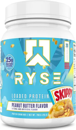 Vista 21 de RYSE Proteína en Polvo Cargada - Jet-Puffed Pastel de Cumpleaños - 25g Aislado y Concentrado de Proteína de Suero con Fibra Prebiótica y MCTs - Bajo