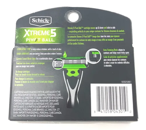 Vista 2 de Recambios de maquinilla de afeitar Xtreme 5 PivotBall para hombre, caja de 4