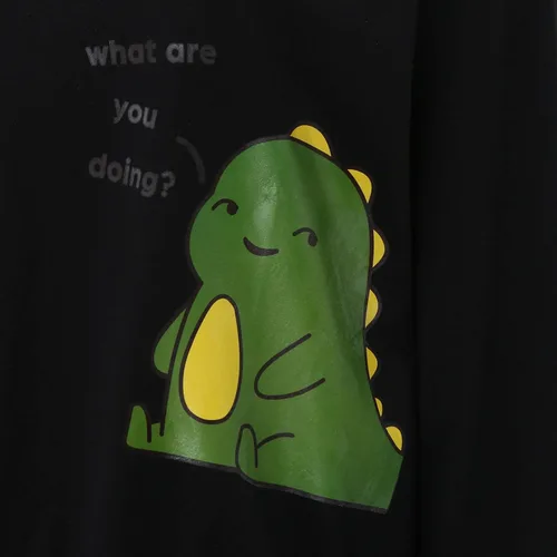 Vista 3 de Mensch Sudadera con capucha de dinosaurio para pareja, linda sudadera para el día de San Valentín, 1 pieza para él y ella