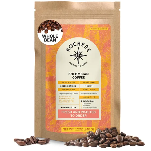 Vista 9 de Café molido colombiano Medellín, granos de café tostado medio de origen único, recién tostado a pedido, café molido orgánico, grado especial