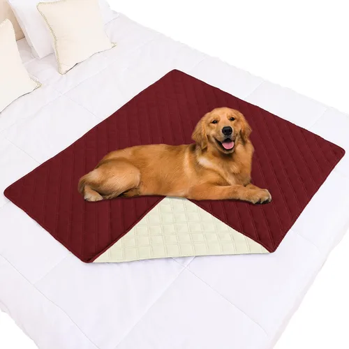 Vista 189 de Smiry Funda Impermeable para Cama de Perro Manta para Mascotas, Manta Suave y Lavable para Perros para Muebles Cama Sofá Sofá Reversible, a Cuadros
