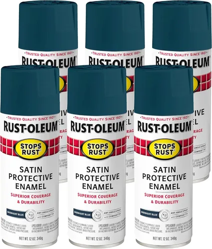 Vista 88 de Rust-Oleum 7776830 - Pintura en aerosol para prevención del óxido, 12 onzas, negro plano