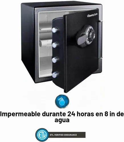 Vista 2 de SentrySafe Caja de seguridad contra incendios, caja de seguridad extra grande con clave, 1,23 pies cúbicos, SFW123CU