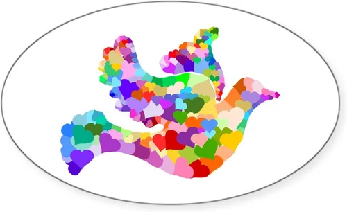Vista 5 de CafePress Pegatina rectangular de espíritu santo para parachoques de coche ovalada Blanco - Pegatina Rectángulo Espíritu Santo