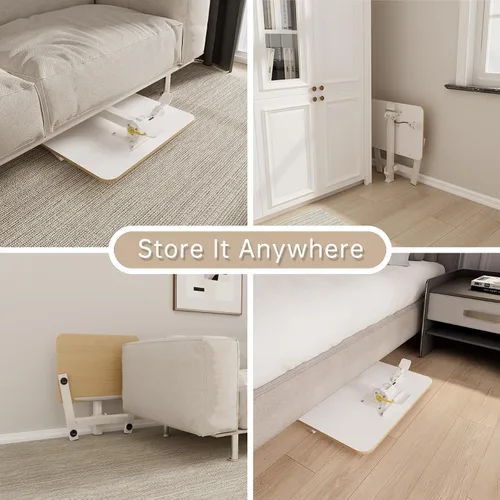 Vista 7 de Escritorio plegable móvil de 25 ": soporte neumático, sin montaje Beige