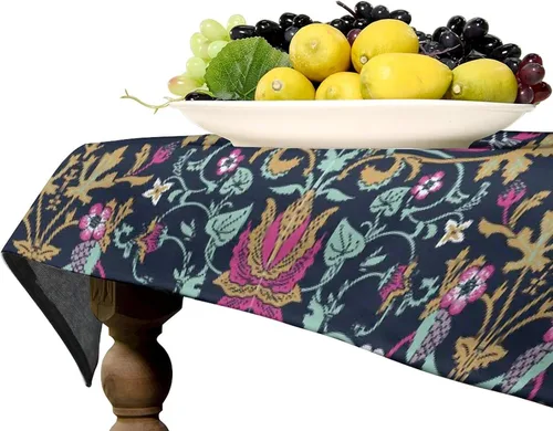 Vista 17 de Mantel Floral Retro de Pájaros, Diseño Original Bohemio William Morris Estampado Cubierta de Mesa para Hogar Picnic Fiesta Comedor Cocina William
