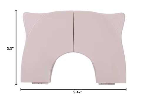 Vista 9 de THREE LITTLE TOTS - Asiento portátil moderno y seguro, asiento de entrenamiento plegable de viaje rosa rubor para niñas y niños, se adapta a
