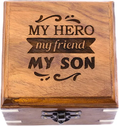 Vista 5 de Brújula con reloj de sol personalizado con estuche de regalo para hijo, regalo para mi hijo, regalo de mamá a hijo, regalo de papá a hijo, regalo