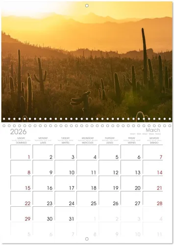 Vista 7 de Arizona - Calendario mensual de pared mensual del estado del Gran Cañón 2023 de 11.7 x 16.5 pulgadas (abierto), calendario mensual de Calvendo 2023