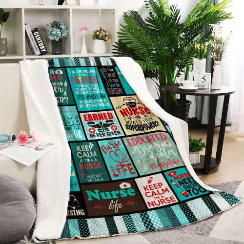 Vista 3 de Regalos de Enfermera Mantas Suaves y Cálidas para Mujeres, Regalos para Enfermeras, Regalos de la Semana de Enfermeras, Mantas Cálidas y Suaves de H2