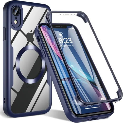 Vista 10 de BESINPO Funda magnética a prueba de golpes con protector de pantalla integrado, protección de cuerpo completo de grado militar, compatible