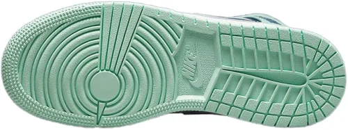 Vista 6 de Nike Air Jordan 1 Mid GS Zapatos para hombre, azul marino místicoespuma menta, blanco, 4.5 niños grandes, negro, blanco, rojo (WhiteGym Red-Black)