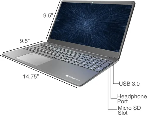 Vista 5 de Gateway - Portátil ultradelgado actualizado 2023, portátiles para estudiantes y negocios por Gateway, 15.6 pulgadas FHD, Intel Core i3-1115G4(hasta