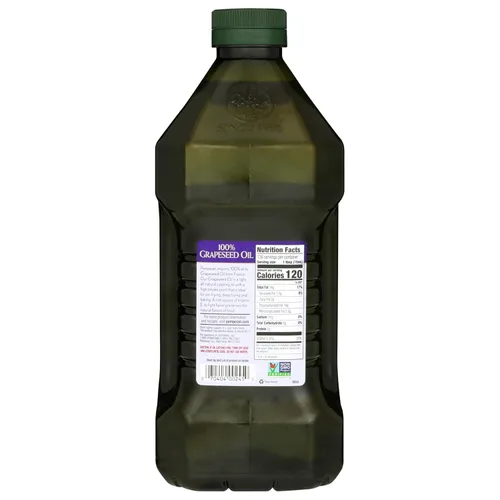 Vista 3 de Pompeian - Aceite de semilla de uva 100%, sabor ligero y sutil, 68 onzas líquidas