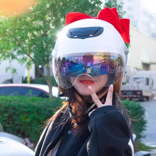 Vista 3 de Cascos de Motocicleta con Adorno de Moño Grande Adhesivo, Ornamento de Moño Grande para Motocicletas, Adornos de Moda para Cascos, Parches