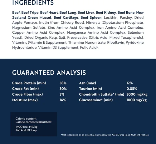 Vista 10 de ZIWI Peak - Alimento para perros secado al aire, carne de res, totalmente natural, alta proteína, sin granos, ingredientes limitados