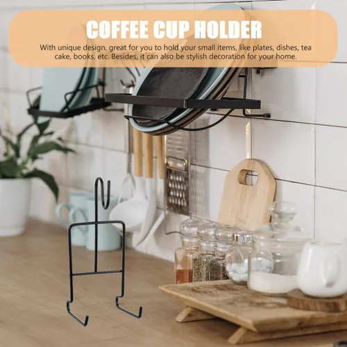Vista 9 de UPKOCH Soporte de exhibición dorado para taza de té y platillo, soporte para taza de té, organizador de taza de café de metal para tetera, soporte