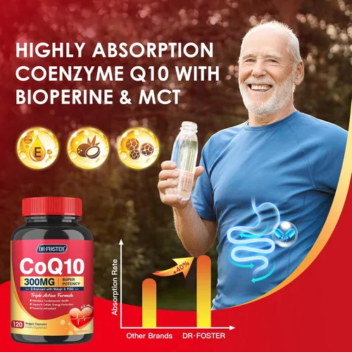 Vista 4 de CoQ10 300mg con PQQ y Shilajit - Potente antioxidante para la salud del corazón y el cerebro y la producción de energía - Alta absorción