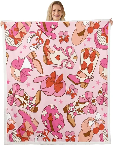 Vista 9 de Princess Flannel Blanket All Seasons,Rainbow Cloud Stars Butterfly Bed Blanket for Kawaii Home Decor,Dreamy Fairy Tale Castle Blanket for Kids Girls