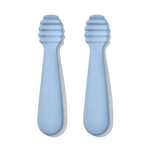 Vista 8 de OXO Tot Juego de 2 cucharas, esenciales para bebés, flor
