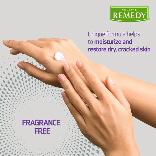 Vista 5 de Medline Remedy Crema para la piel especializada, sin fragancia (16 onzas), 1.5% de dimeticona, hidratante nutritiva para piel seca, sin sulfatos