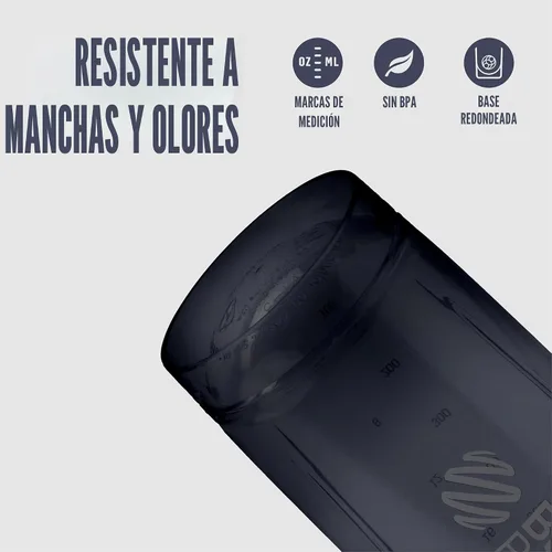 Vista 4 de BlenderBottle Sport Flip Tritan - Botella agitadora de 24 onzas, color negro