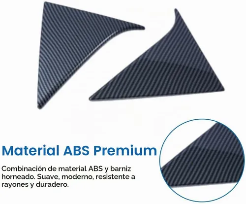 Vista 2 de 2 piezas de cubierta triangular de ventilación de fibra de carbono compatible con Honda HR-V 2023-2026