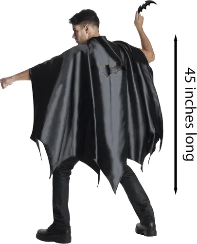Vista 2 de Rubies Costume Co DC Superheroes Deluxe Batman Capa para hombre Negro